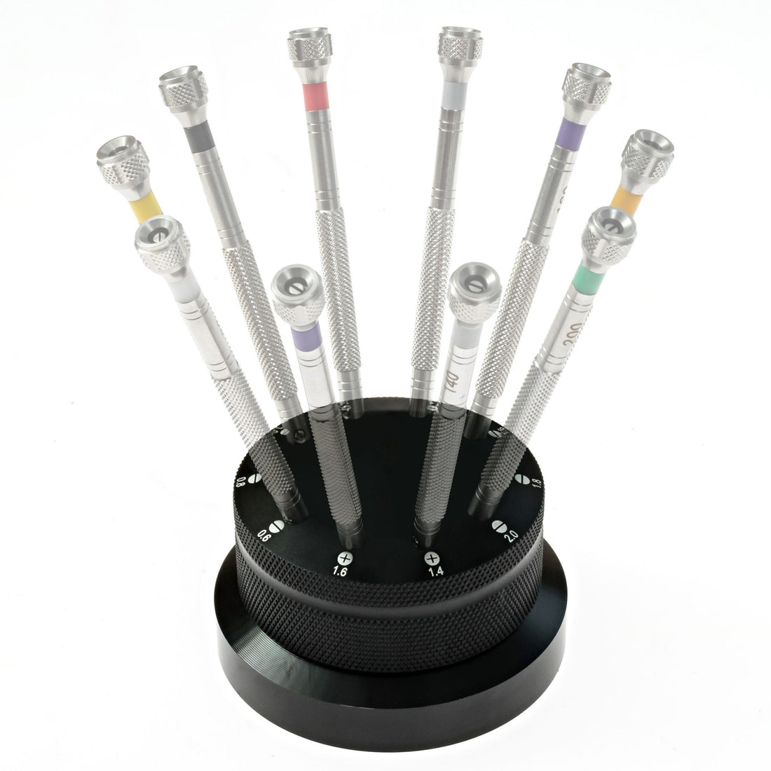 W&S screwdriver carousel base with tips in sized slots — base only; tools sold separately
