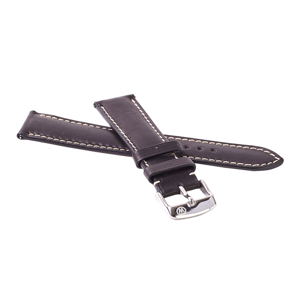 2-Piece Premium Leather Quick Release Watch Strap | Black - Wrist & Style