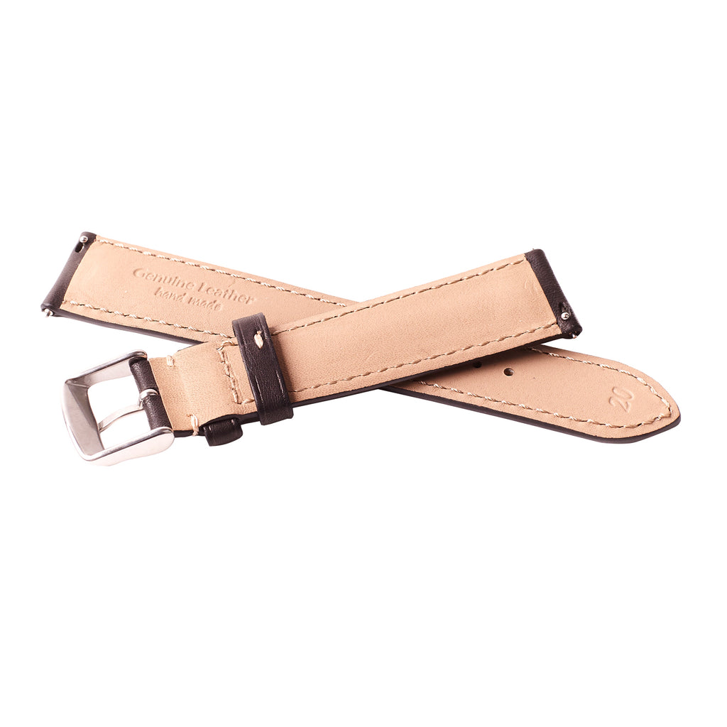 2-Piece Premium Leather Quick Release Watch Strap | Black - Wrist & Style