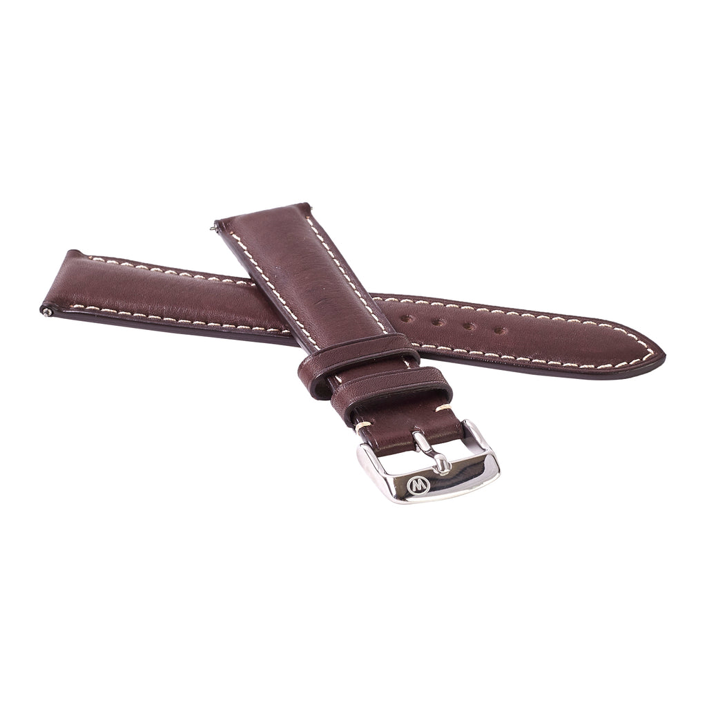 2-Piece Premium Leather Quick Release Watch Strap | Dark Brown - Wrist & Style
