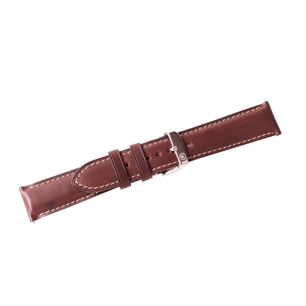 2-Piece Premium Leather Quick Release Watch Strap | Dark Brown - Wrist & Style
